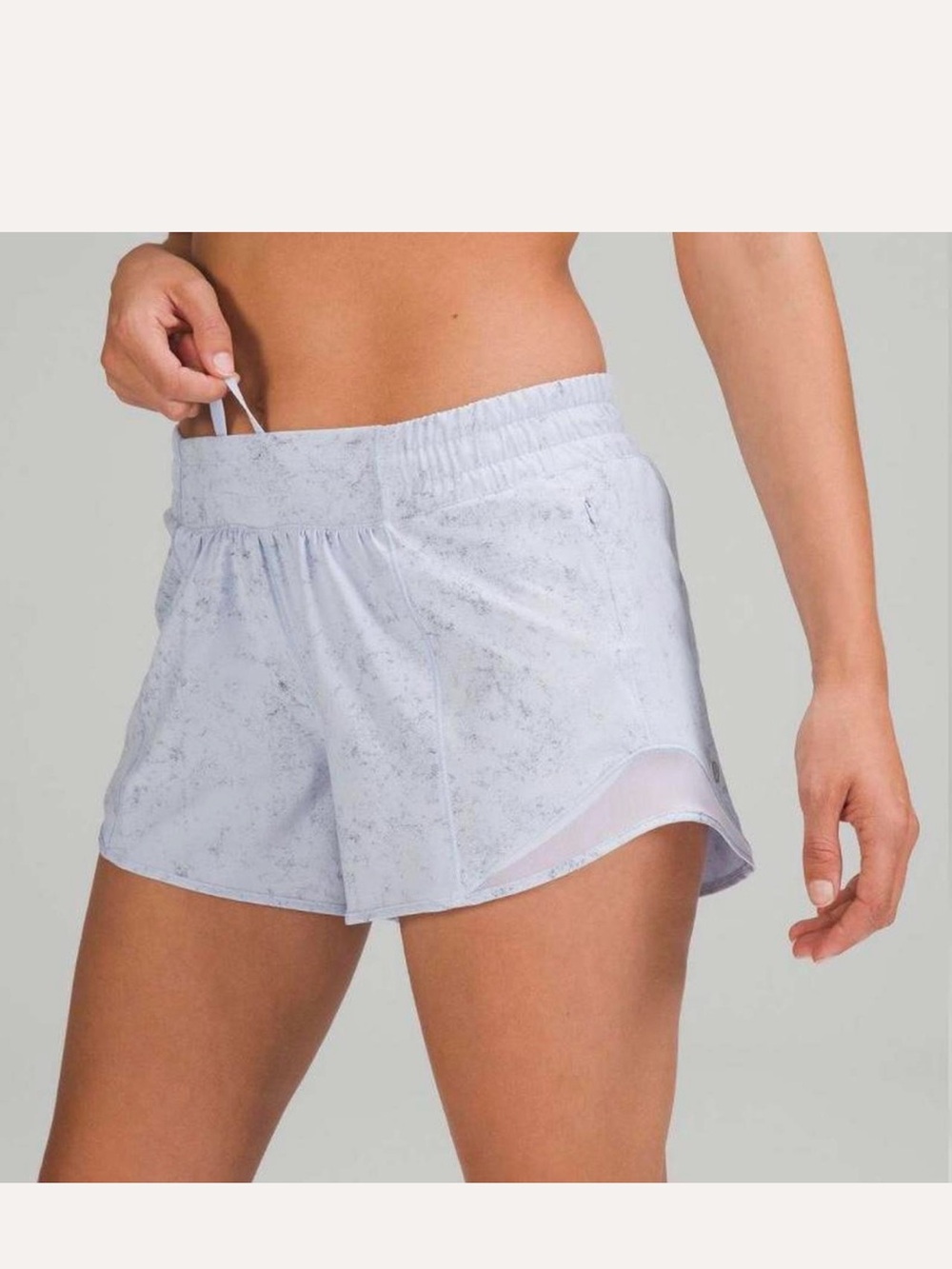 Lululemon Hotty Hot Shorts and Light Blue Marble-Print Athletic Shorts Size 6